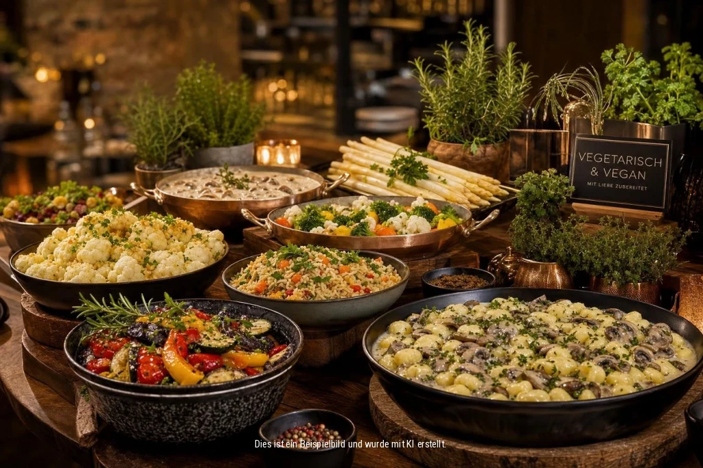 Vegan Vegetarisches Catering Buffet